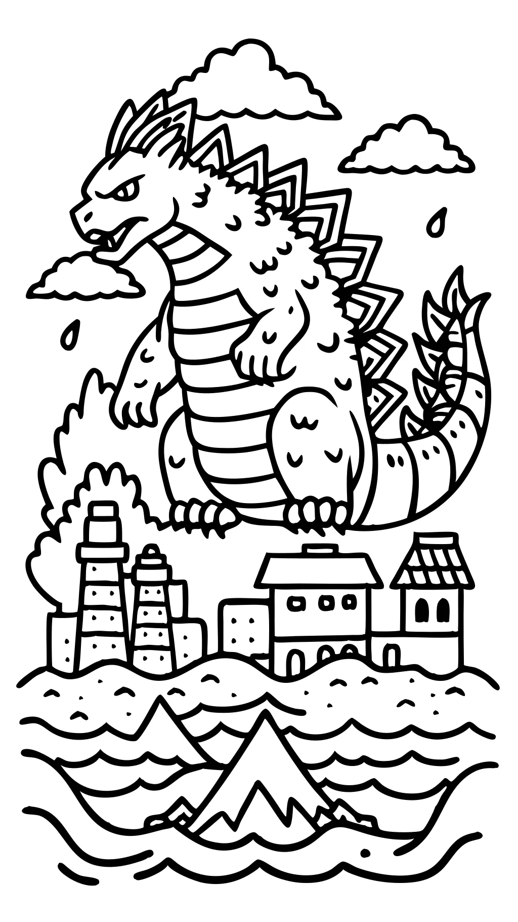 Páginas para colorear de Godzilla 2021